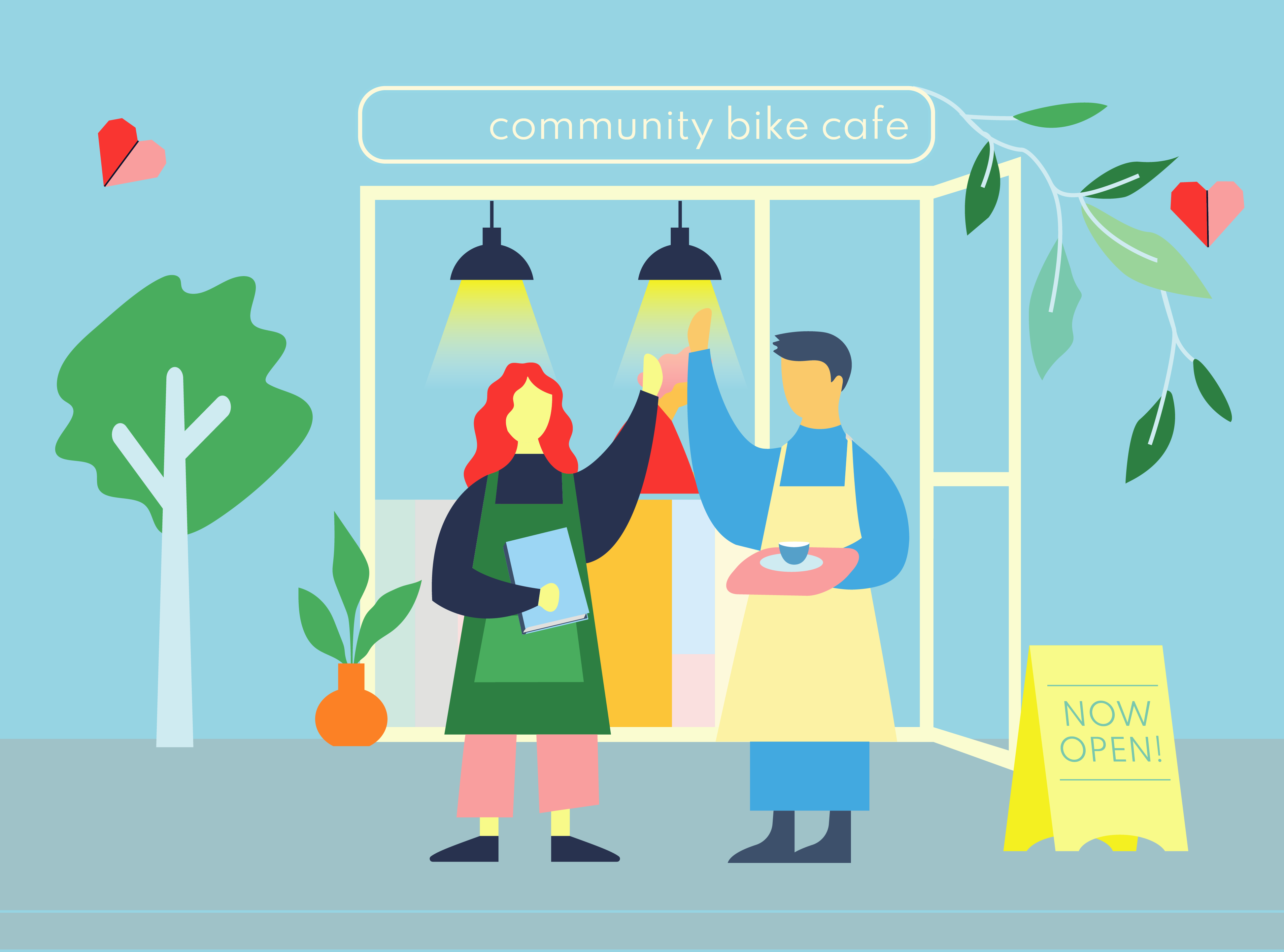 Community Bike Cafe scene